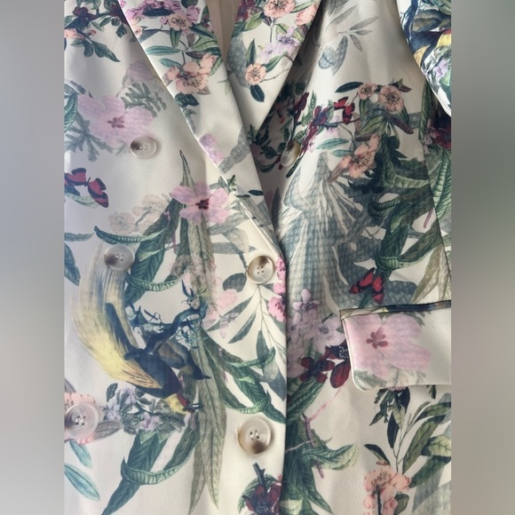 Nwt Women printed Blazer, Small, floral, birds,beautiful, Small - Picture 11 of 15